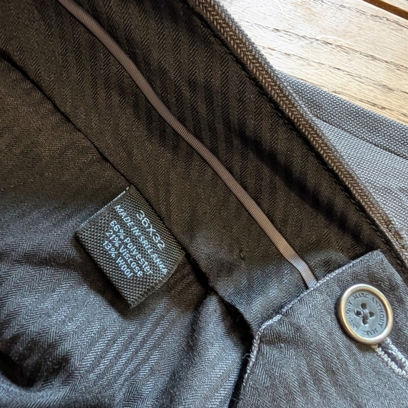 Nwt Marc Anthony Gray Pleated Front Dress Pants Size 36x32 Slim Fit - Picture 5 of 5
